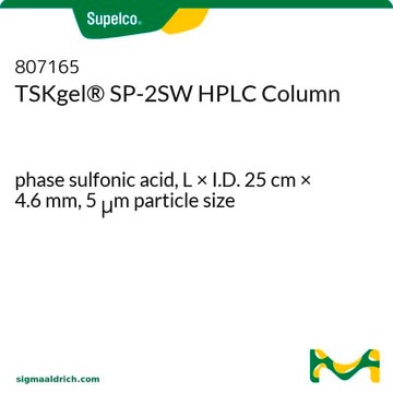 TSKgel&#174; SP-2SW HPLC Column phase sulfonic acid, L × I.D. 25&#160;cm × 4.6&#160;mm, 5&#160;&#956;m particle size