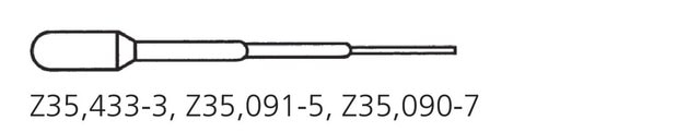 Transfer pipette, polyethylene fine tip extended, small bulb, draw 1.0&#160;mL, non-sterile