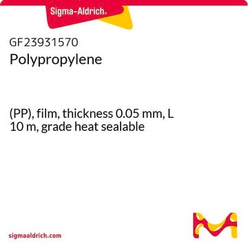 Polypropylene (PP), film, thickness 0.05&#160;mm, L 10&#160;m, grade heat sealable