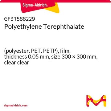 Polyethylene Terephthalate (polyester, PET, PETP), film, thickness 0.05&#160;mm, size 300 × 300&#160;mm, clear clear