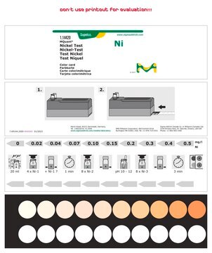 Nickel Test colorimetric, 0.02-0.5&#160;mg/L (Ni), for use with MQUANT&#174;