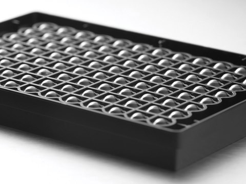 Corning&#174; spheroid microplates 96 well, round black/clear bottom, ULA (Ultra-Low Attachment surface), lid, sterile