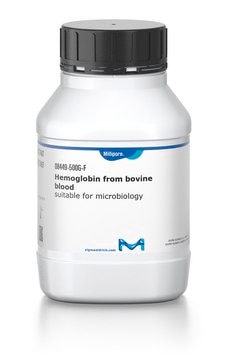 Hemoglobin from bovine blood suitable for microbiology