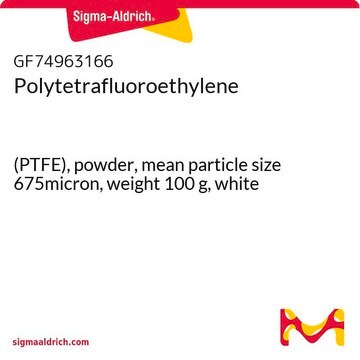 Polytetrafluoroethylene (PTFE), powder, mean particle size 675micron, weight 100&#160;g, white