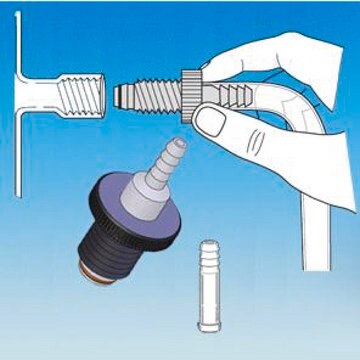 Ace-Safe&#174; tubing connector, UHDPE #7 to 1/4 in. I.D. tubing