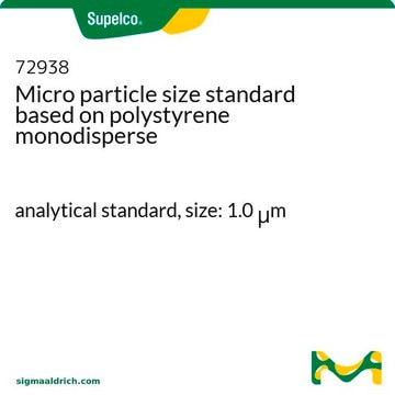 Micro particle size standard based on polystyrene monodisperse analytical standard, size: 1.0 &#956;m