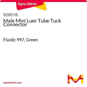 Male Mini Luer Tube Tuck Connector Fluidic 997, Green