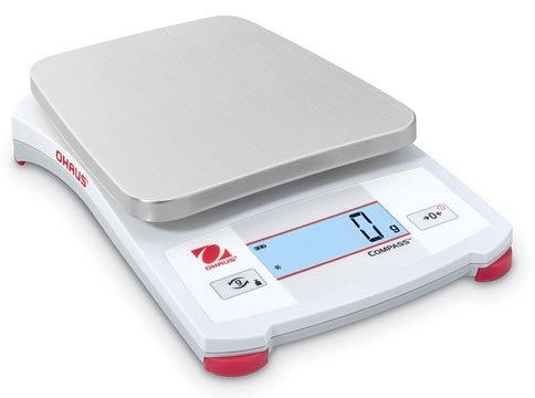 Ohaus&#174; Compass Energy Efficient Portable Balance Model CX5200P, weighing capacity 5200&#160;g, resolution: 1&#160;g, AC/DC input 120 V