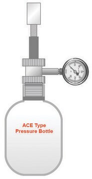 QianCap&#8482; safety cap system for Ace pressure tubes and bottles QianCap&#8482;-15 with pressure gauge, fits no. 15 internal thread