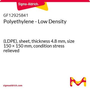 Polyethylene - Low Density (LDPE), sheet, thickness 4.8&#160;mm, size 150 × 150&#160;mm, condition stress relieved