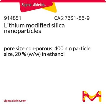 Lithium modified silica nanoparticles pore size non-porous, 400&#160;nm particle size, 20&#160;% (w/w) in ethanol