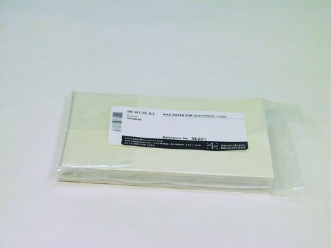 GE wax paper sheet size 10 x 8 cm, for SE215/275 units