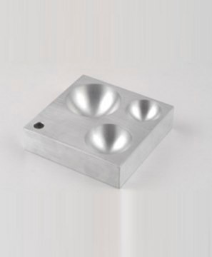 Synthware&#8482; aluminum heat transfer block for round bottom flasks