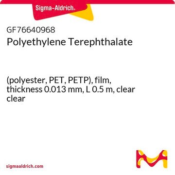 Polyethylene Terephthalate (polyester, PET, PETP), film, thickness 0.013&#160;mm, L 0.5&#160;m, clear clear