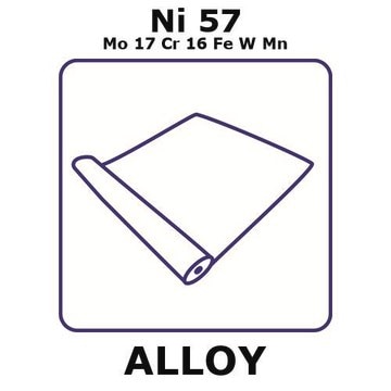 Hastelloy&#174; C276 - heat resisting alloy, Ni57Mo17Cr16FeWMn foil, 1m coil, 0.15mm thickness, annealed