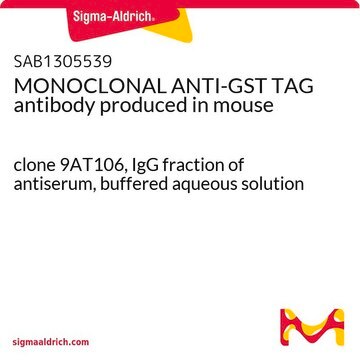 MONOCLONAL ANTI-GST TAG antibody produced in mouse clone 9AT106, IgG fraction of antiserum, buffered aqueous solution