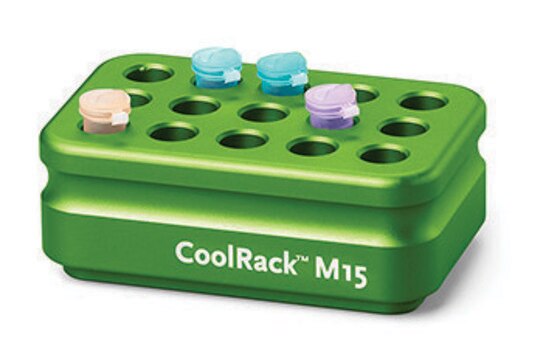 Corning&#174; CoolRack&#174; M15, capacity 15 x 1.5 or 2 mL microfuge tubes, green