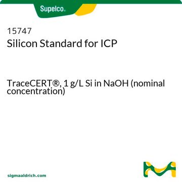 Silicon Standard for ICP TraceCERT&#174;, 1&#160;g/L Si in NaOH (nominal concentration)