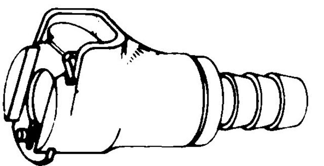 Automatic shut-off quick-disconnect coupling bodies, tube to tube, in-line, bore 1/4&#160;in., for tubing i.d., 0.375&#160;in. (flexible)