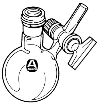 Solvent storage flask with glass stopcock on side-arm capacity 50&#160;mL, female joint: ST/NS 14/20