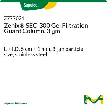 Zenix&#174; SEC-300 Gel Filtration Guard Column, 3 &#956;m L × I.D. 5&#160;cm × 1&#160;mm, 3&#160;&#956;m particle size, stainless steel