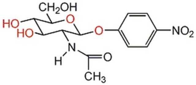 p-Nitrophenyl-N-acetyl-&#946;-D-glucosaminide Useful substrate for rapid colorimetric assay of N-acetyl-&#946;-glucosaminidase activity in human urine.