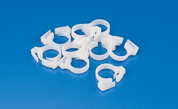 Chem-FLEX&#8482; tubing clamp for tubing o.d., 23/64 &#8209; 23/64&#160;in.