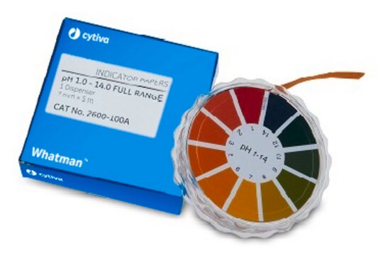 Whatman&#174; indicator papers pH Indicators, Standard Full Range, 1.0 to 14.0 range