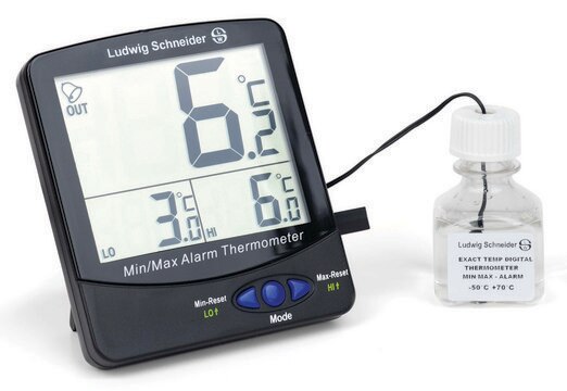 Digital Exact-Temp Min/Max bottle thermometer Incubators/Water bath