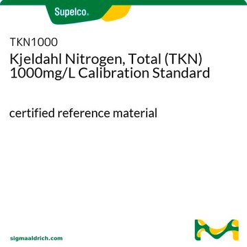 Kjeldahl Nitrogen, Total (TKN) 1000mg/L Calibration Standard certified reference material