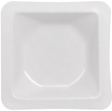 Weigh Boat size small, square white polystyrene, anti-static