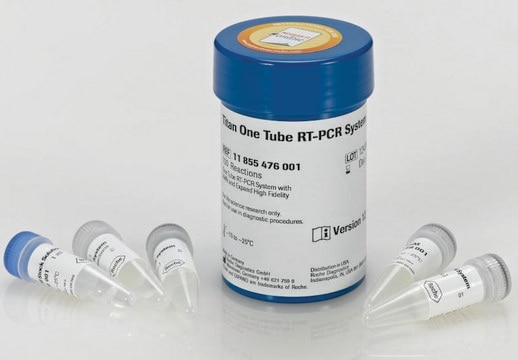 Titan One Tube RT-PCR System sufficient for 100&#160;reactions, kit of 1 (4 components), suitable for RT-PCR, hotstart: no