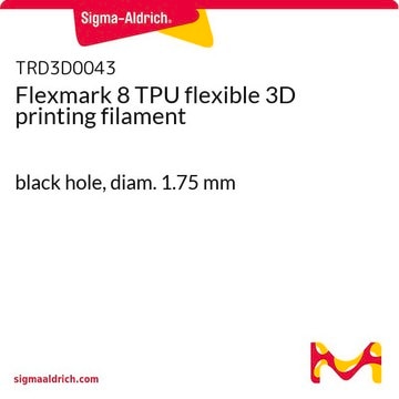 Flexmark 8 TPU flexible 3D printing filament black hole, diam. 1.75&#160;mm