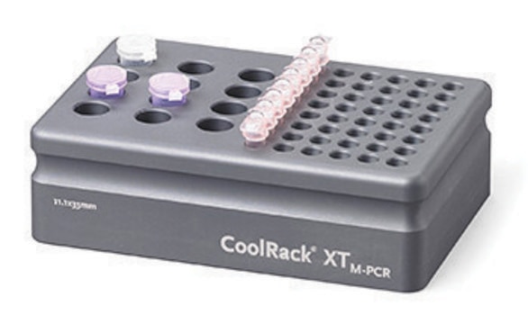 Corning&#174; CoolRack&#174; XT-M-PCR, capacity 12 x 1.5 or 2 mL microfuge tubes and 6 strip wells