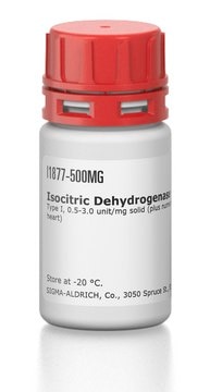 Isocitric Dehydrogenase (NADP) from porcine heart Type I, 0.5-3.0&#160;unit/mg solid (plus numerous enzyme activities associated with porcine heart)