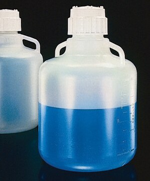 Nalgene&#174; round carboy, with handles nominal capacity 20&#160;L (5.5&#160;gal), polypropylene