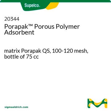 Porapak&#8482; Porous Polymer Adsorbent matrix Porapak QS, 100-120&#160;mesh, bottle of 75&#160;cc