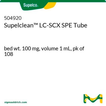 Supelclean&#8482; LC-SCX SPE Tube bed wt. 100&#160;mg, volume 1&#160;mL, pk of 108