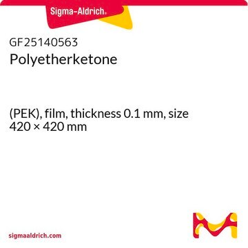 Polyetherketone (PEK), film, thickness 0.1&#160;mm, size 420 × 420&#160;mm