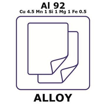 Aluminium alloy 2014 foil, thickness 1.50&#160;mm, Al92%/Cu 8%/Mn 1%/Si 1%/Fe 0.5%/Mg %, size 150 × 150&#160;mm