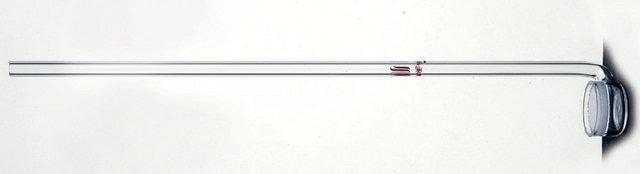 Synthware&#8482; fritted gas dispersion tube with 90 degree angle disc diam. 20&#160;mm, porosity: medium, stem O.D. × L 8&#160;mm × 150&#160;mm