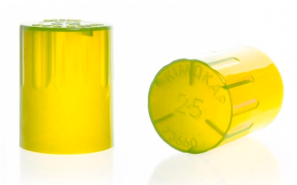 KIMBLE&#174; KIM-KAP&#174; push cap yellow polypropylene cap, cap diam. (20&#160;mm)