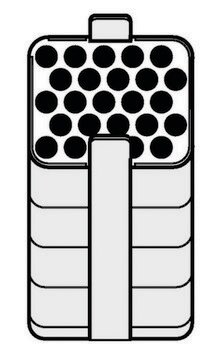 Adapter for Eppendorf&#174; A-4-62 Rotor holds 25 x 1.2–5 mL blood tubes, for 250 mL rectangular buckets, pack of 2&#160;ea