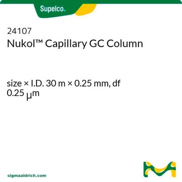 Nukol&#8482; Capillary GC Column size × I.D. 30&#160;m × 0.25&#160;mm, df 0.25&#160;&#956;m