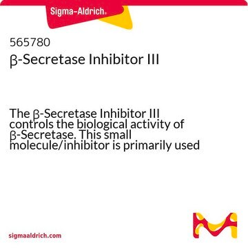 &#946;-Secretase Inhibitor III The &#946;-Secretase Inhibitor III controls the biological activity of &#946;-Secretase. This small molecule/inhibitor is primarily used for Neuroscience applications.