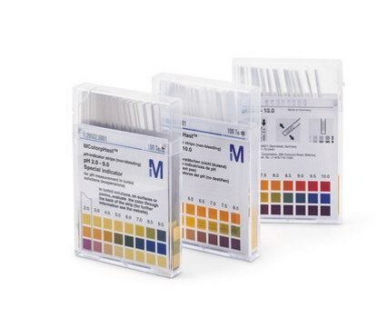 pH-indicator strips pH 5.2 - 7.2 Special indicator non-bleeding: no, colorimetric, pH range 5.2-7.2, graduations and accuracy accuracy: 0.4&#160;pH unit, MQuant&#174;