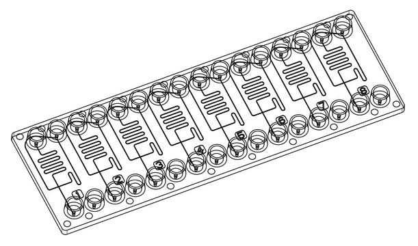 Droplet generator chip - Multi channel design Fluidic 912, PC