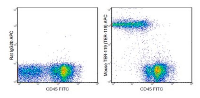 Anti-TER-119 (mouse), APC, clone TER-119 Antibody clone TER-119, from rat, Allophycocyanin conjugate