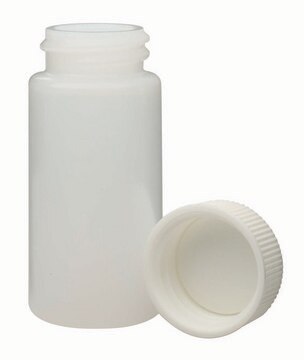 WHEATON&#174; liquid scintillation vial with seperate foamed PE lined PP cap lips on vial transparent high-density polyethylene bottle, capacity (20), screw cap, case of 1,000&#160;ea Vials shrink-wrapped trays Screw caps in a separate sealed tray