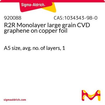 R2R Monolayer large grain CVD graphene on copper foil A5 size, avg. no. of layers, 1